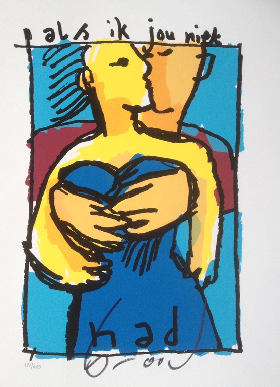 Herman Brood - Handgesigneerde zeefdruk "Als ik jou niet had" verkocht voor € 175!