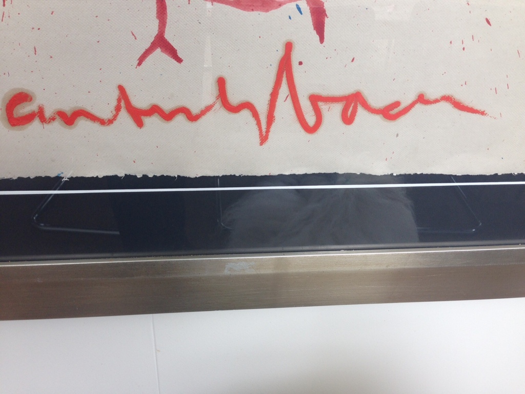 Anton Heyboer - Spetterkip - Gemengde techniek op dik molenpapier (zeer groot ingelijst) kopen? Bied vanaf 250!