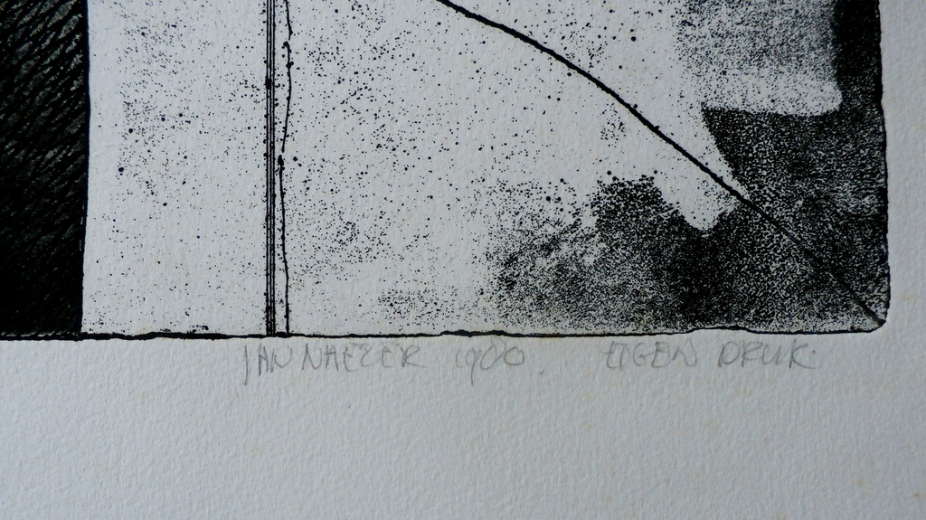 Jan Naezer - abstracte ets - 1980 kopen? Bied vanaf 20!