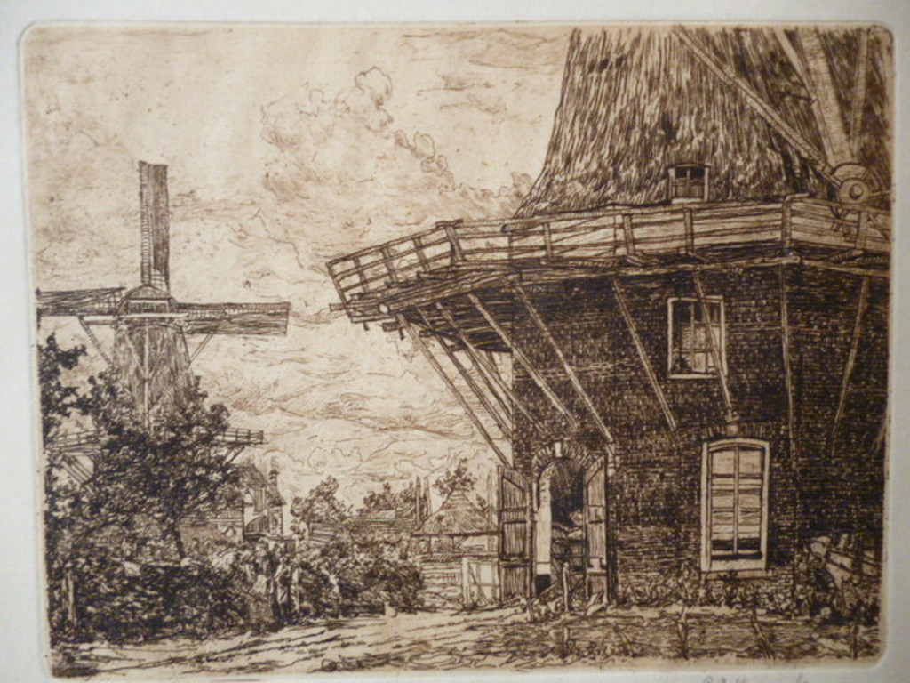 G.C.Haverkamp - ets - Twee molens kopen? Bied vanaf 25!