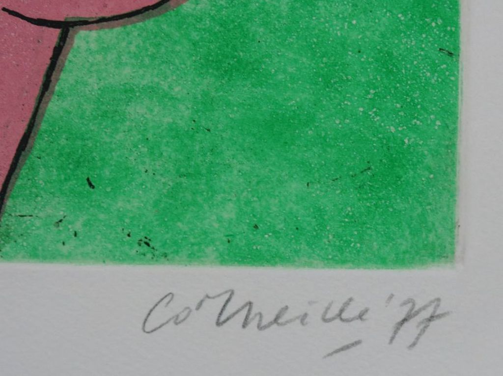 Corneille: Ets en aquatint in bijbehorende map +gedicht, La venue de l'oiseau kopen? Bied vanaf 200!