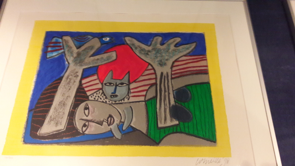 Corneille, Complicite entre la femme, 1998 Zeefdruk 50x65 cm ingelijst kopen? Bied vanaf 200!