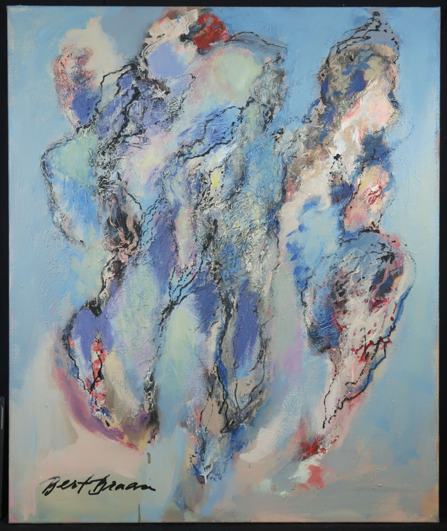 Bert Braam: Acryl op doek, Rhapsody in Blue verkocht voor € 290!