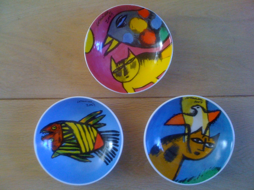 3x DESIGN schaaltjes CORNEILLE. verkocht voor € 20!