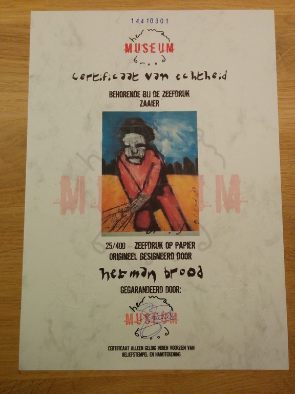 Herman Brood; Originele Zeefdruk de Zaaier 25/400 (handgesigneerd) kopen? Bied vanaf 200!