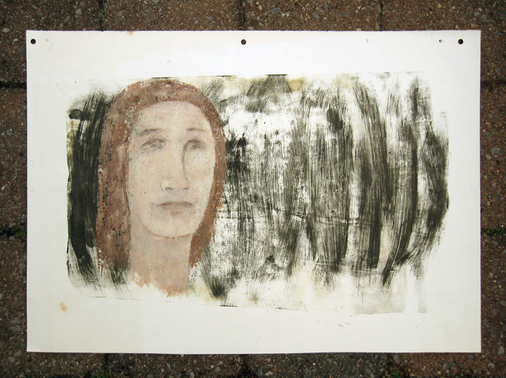 Portret van vrouw - olieverf op monotype op stevig papier - Irene Joffroy kopen? Bied vanaf 35!
