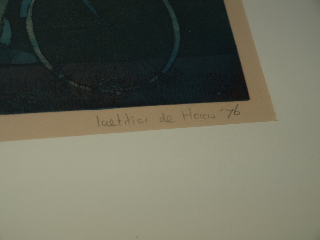 Laetitia de Haas (1948)–Kleurenets–Cees en Miesja–Gesigneerd & ingelijst-1976 kopen? Bied vanaf 50!