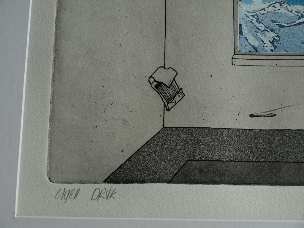 Sjoerd Bakker : Ets en aquatint , Het uitzicht – gesigneerd & ingelijst - 1975  kopen? Bied vanaf 35!