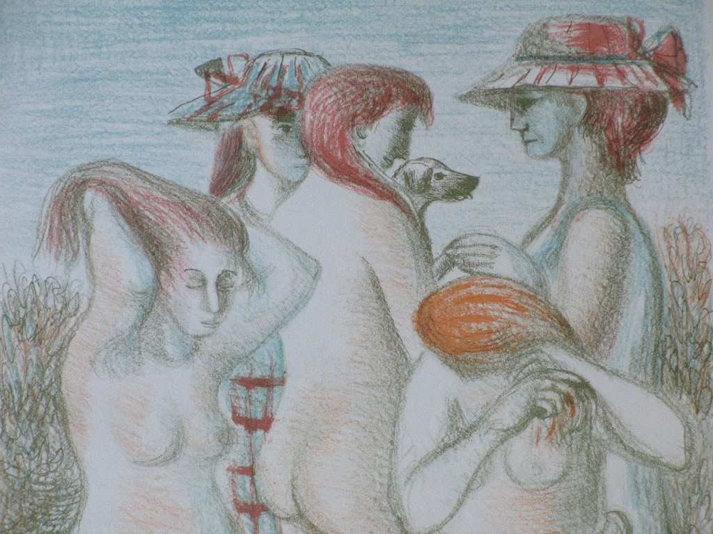 Kees Andrea, De baadsters, Kleurenlitho kopen? Bied vanaf 35!