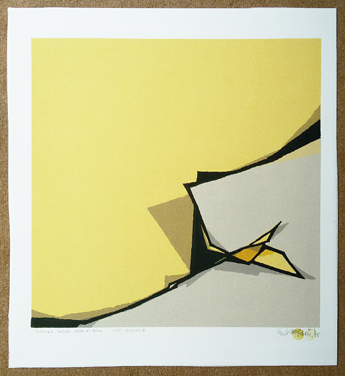 Fon Klement - Tension entre jaune et noir, hoogdruk boardsnede kopen? Bied vanaf 175!