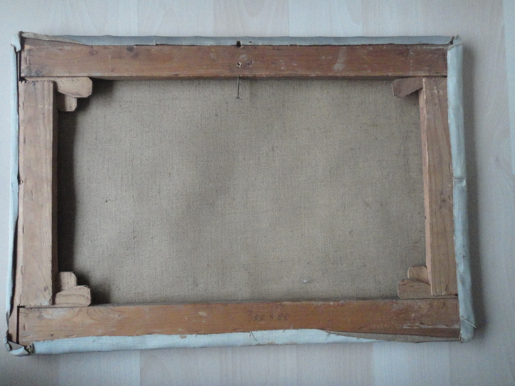 Johannes Baptista Crol, olieverf op board, 'zicht op stad aan water'. kopen? Bied vanaf 1!