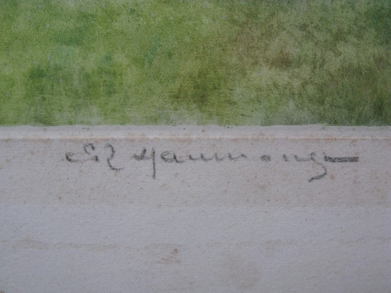 Émile Richard HAUMONT (XIX-XX), kleurenets, Ergens romantisch aan de Seine kopen? Bied vanaf 1!