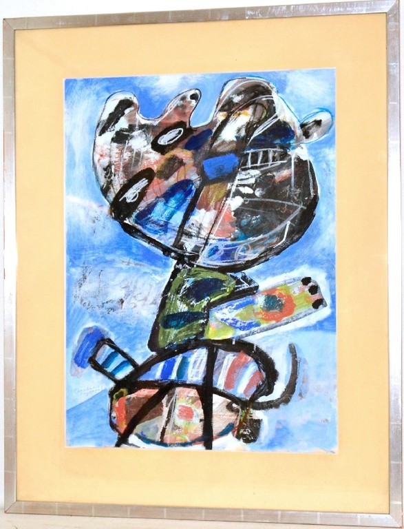 Lucebert: Zeer mooie en grote Gouache. Lagrasse kopen? Bied vanaf 1500!