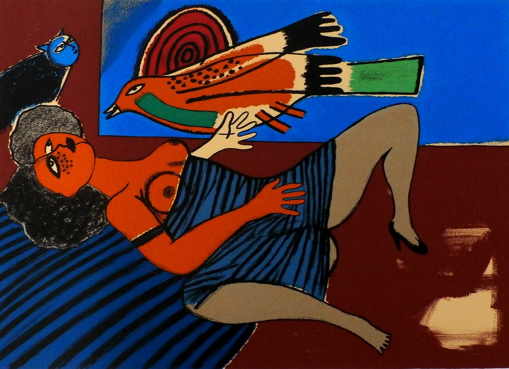 Corneille - grote litho - 1987 verkocht voor € 395!