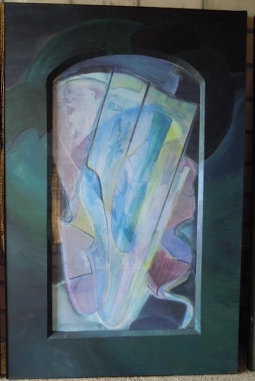 Serie 3 moderne schilderijen Nora de Jong-Proeme 1934- 243 X 126 cm kopen? Bied vanaf 65!