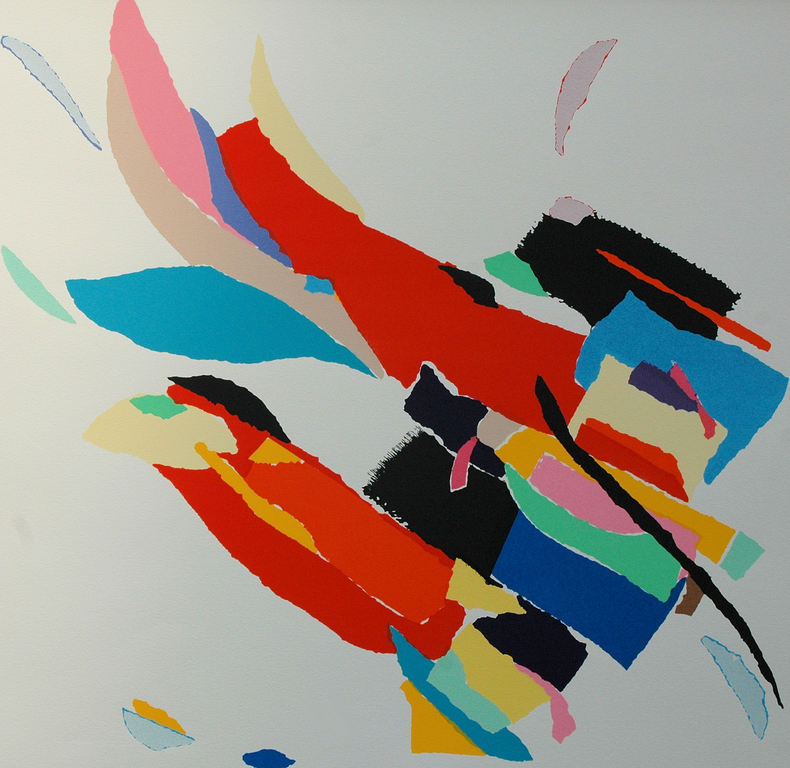 Gerard 't Hart - Gescheurd papier - Gesigneerde zeefdruk - A/P - 1992 verkocht voor € 35!