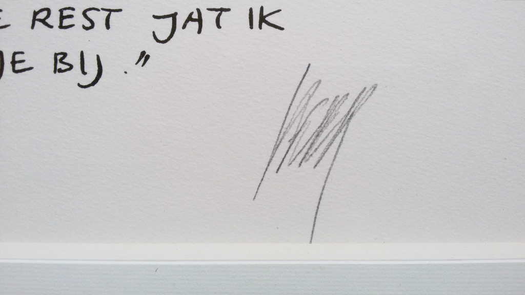 Peter van Straaten - Gejatte fiets, zeefdruk (prachtig ingelijst) kopen? Bied vanaf 140!