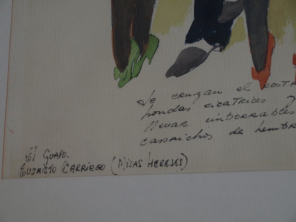 Argentijnse kunstenaar : Gouache , Tango 2 - gesigneerd & ingelijst -74 x 56 cm kopen? Bied vanaf 1!