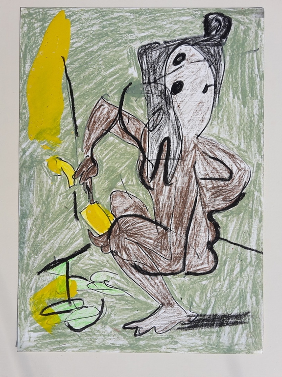 Peter Klashorst - Chocolate, Piklasso - gemengde techniek op papier - gesigneerd kopen? Bied vanaf 1!