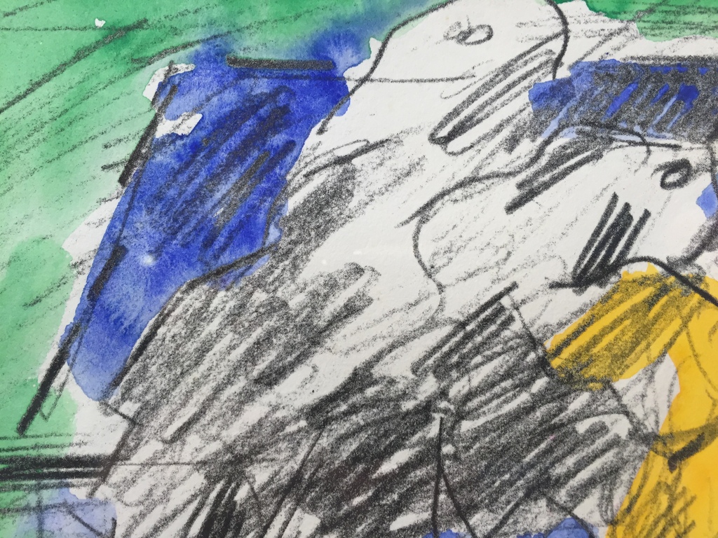 JAN SIERHUIS Originele aquarel van de Bekende ( CoBrA ) kunstenaar. kopen? Bied vanaf 1!