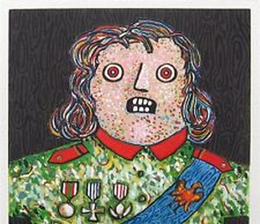 Enrico Baj - De kleine generaal - 10 kleuren litho - genummerd & getekend verkocht voor € 40!