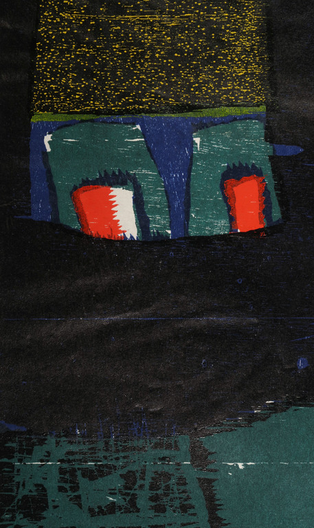 Guillaume Le Roy: Houtsnede, Abstracte compositie kopen? Bied vanaf 60!