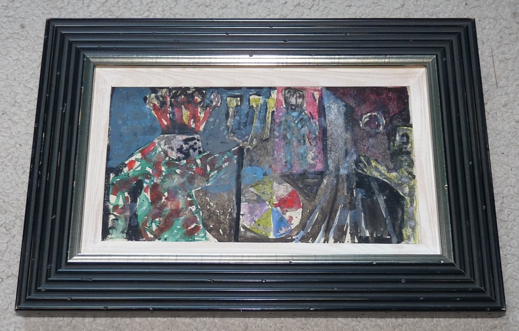 Kees Franse, Aquarel, Koning en andere figuren ? kopen? Bied vanaf 75!