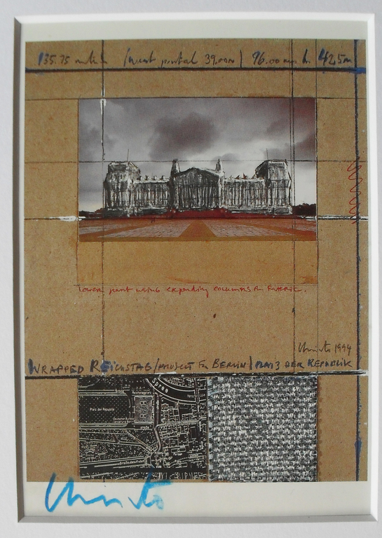 Christo - Reichstag , Project for Berlin 1995 - handgesigneerd verkocht voor € 50!