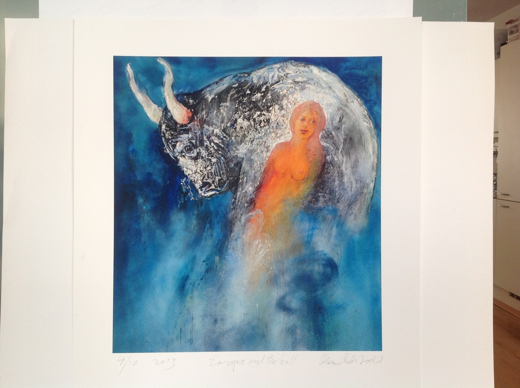 Alex Lichtveld,  giclée,  Europa and the bull kopen? Bied vanaf 95!