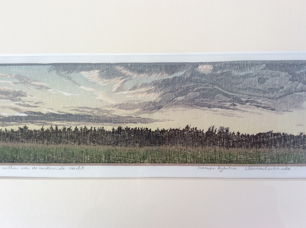 Siemen Dijkstra, Kleurenhoutsnede, Landschap Oosteres Lhee Drenthe kopen? Bied vanaf 225!