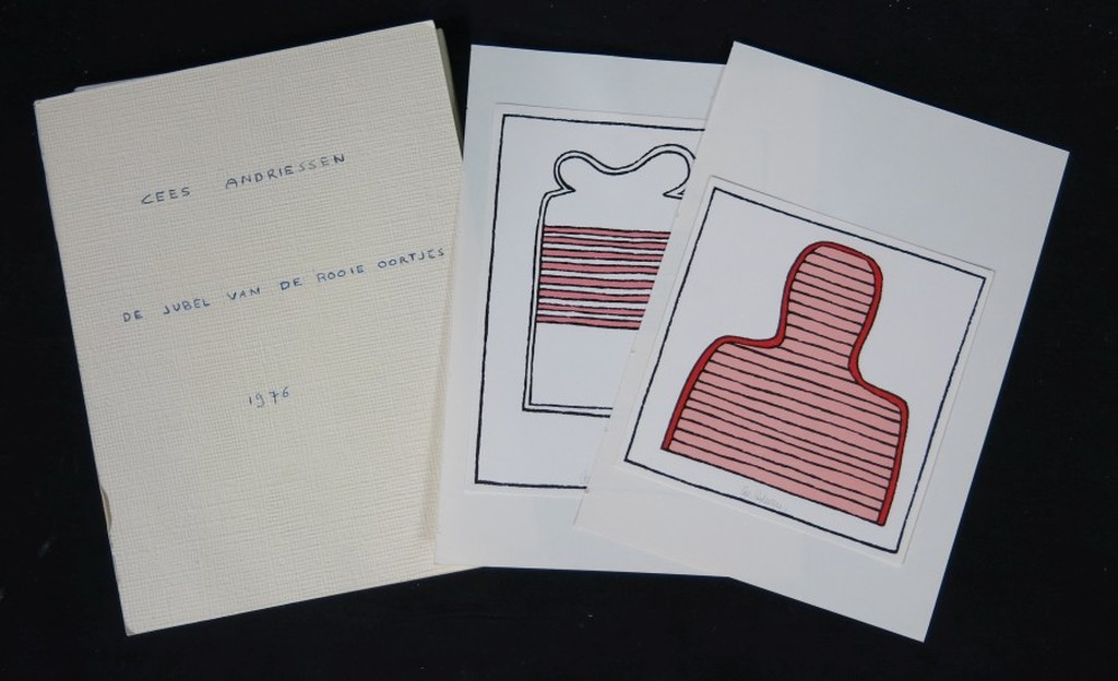 Cees Andriessen: Cahier met 17 lino's, De jubel van de rooie oortjes  kopen? Bied vanaf 1!