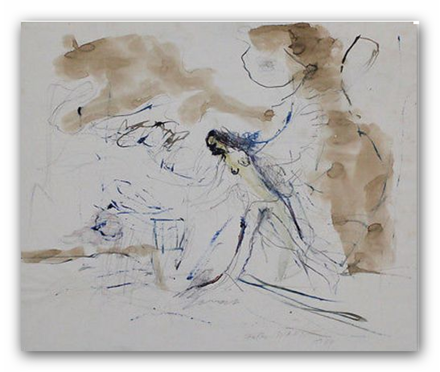 falko warmt,gouache,de verschijning (unikat) kopen? Bied vanaf 35!