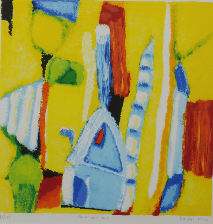 Saskia Bremer: Zeefdruk, New age b.3. - Ingelijst kopen? Bied vanaf 20!