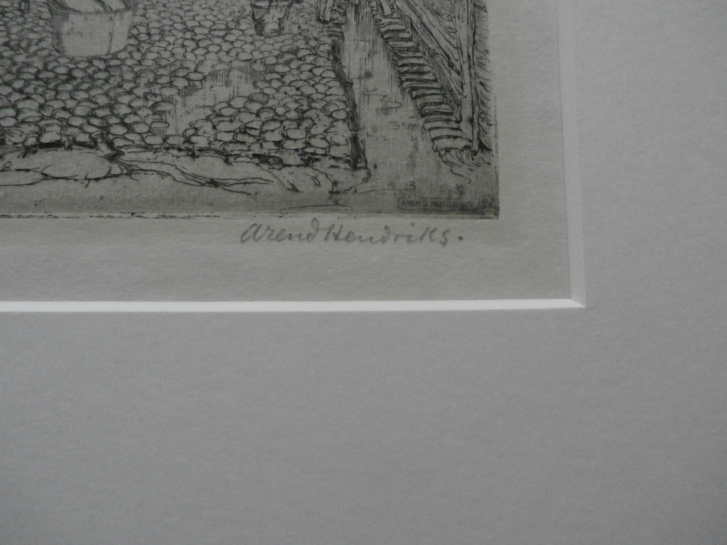 Arend Hendriks - ets: Achtertuintje kopen? Bied vanaf 45!