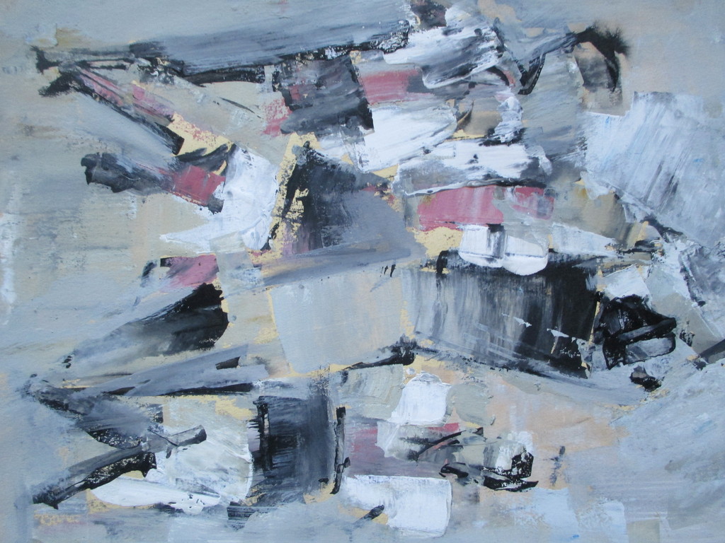 Onbekend, Abstract schilderij op papier kopen? Bied vanaf 15!