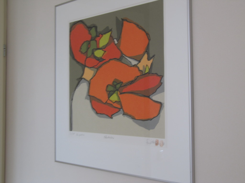 Fon Klement, hoogdruk boardsnede, Fleuraison. verkocht voor € 200!