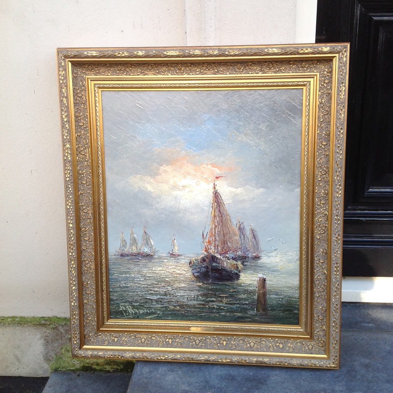 Peter Brouwer, schepen op een stille zee kopen? Bied vanaf 150!