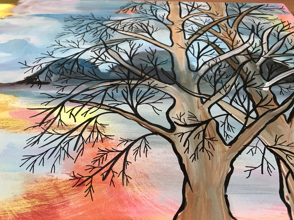 Zippora Meijer  Mountains Of Silence  40x50 cm acryl op canvas kopen? Bied vanaf 1!