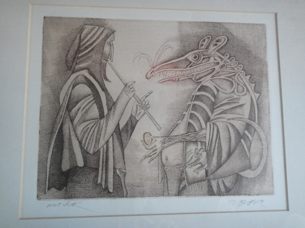 Adolf Born, ets, surrealistische voorstelling vendu pour 50€ !