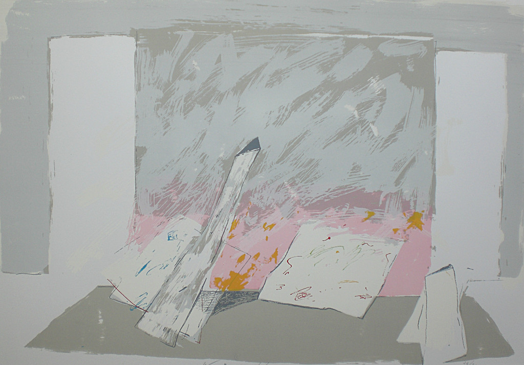 Piet Warffemius - Abstract, zeefdruk (mooi ingelijst) verkocht voor € 65!