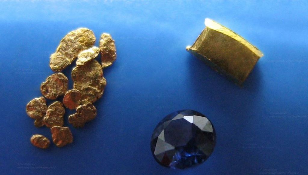 12 goudklompen 0.6-1.5mm 1 zuiver goud 999 1 Natural Sapphire kopen? Bied vanaf 25!