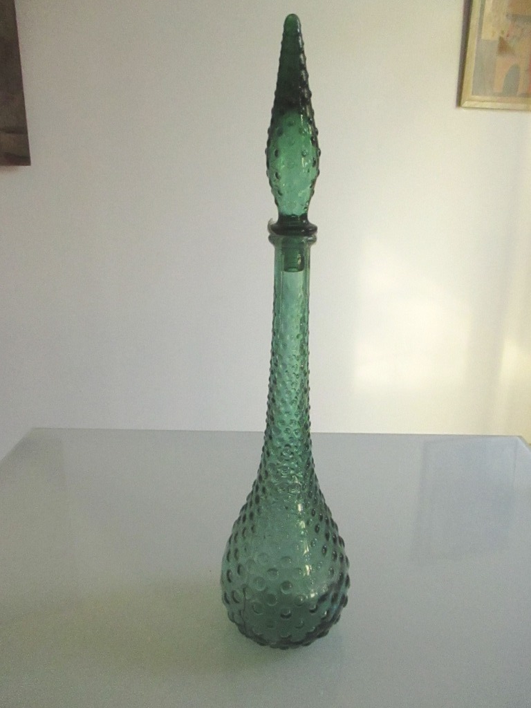 Murano. groen glazen karaf met stolp kopen? Bied vanaf 12!