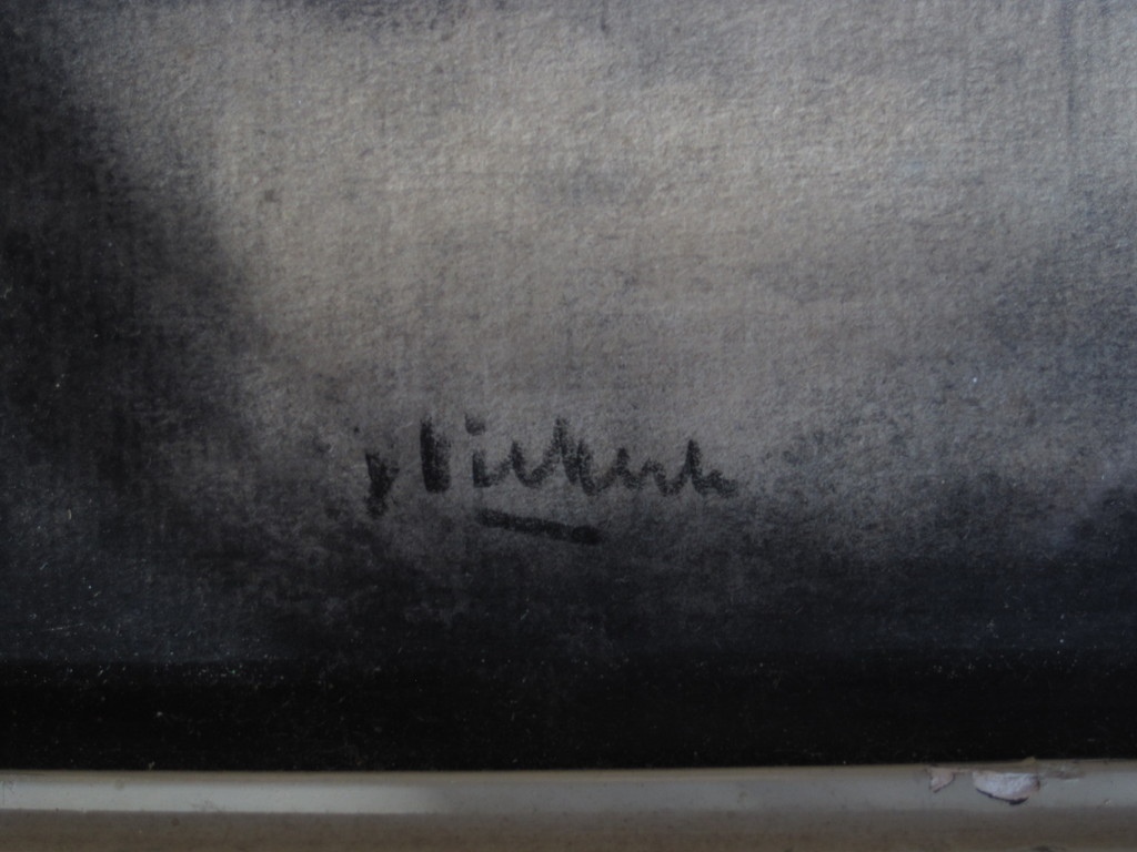 Post-Impressionistisch 1935 Houtskooltekening "Bergachtig landschap" gesigneerd  kopen? Bied vanaf 1!