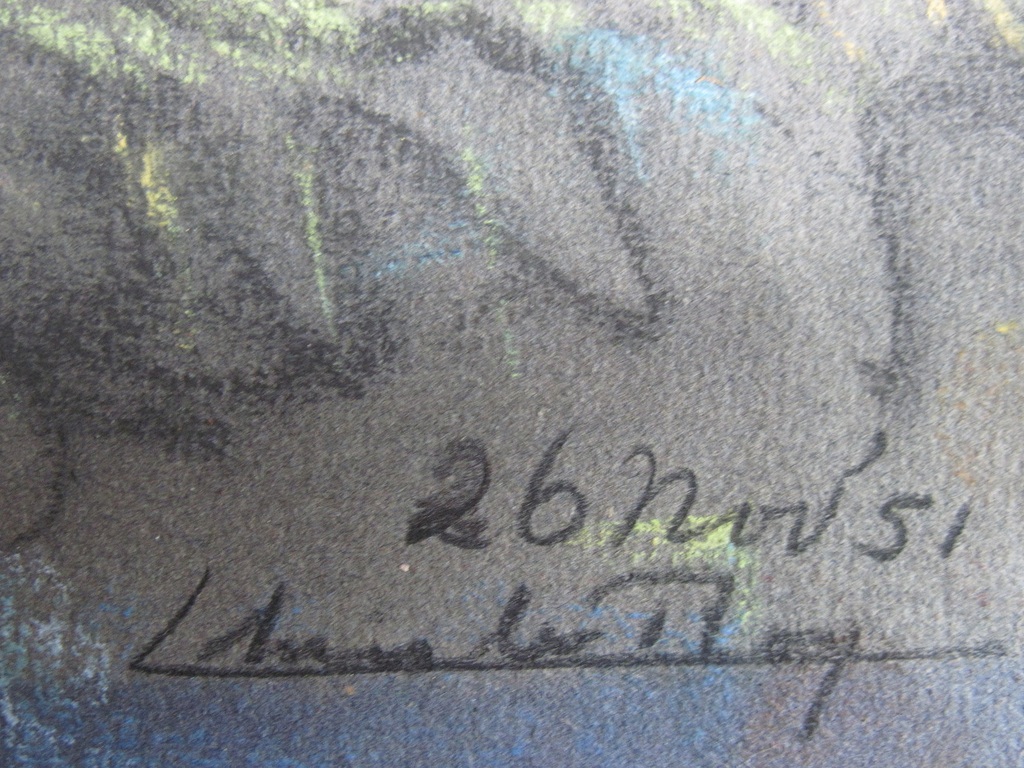 Handgesigneerde Krijttekening - Bomen in de Herfst - A(Arie) Leeflang  1906-1956 kopen? Bied vanaf 30!