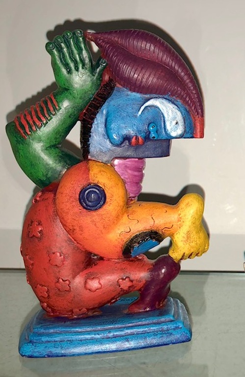 Clemens Briels sculptuur Leaf from umbrella-tree in head kopen? Bied vanaf 80!