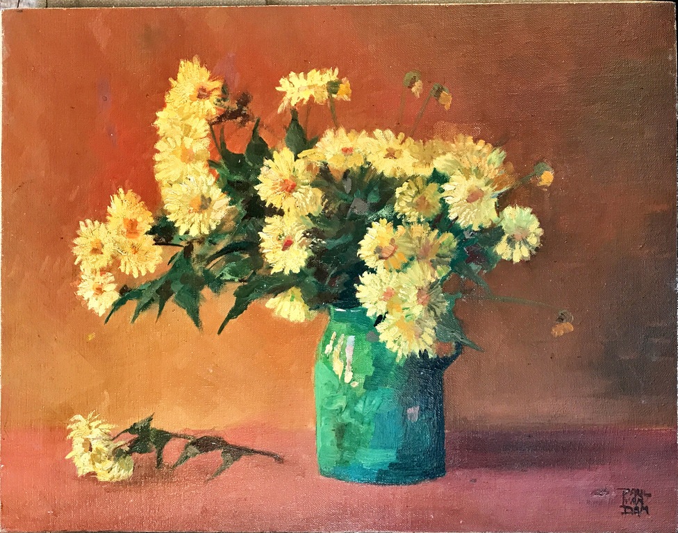 Paul van Dam, bloemstilleven , olie op board, gesigneerd kopen? Bied vanaf 1!