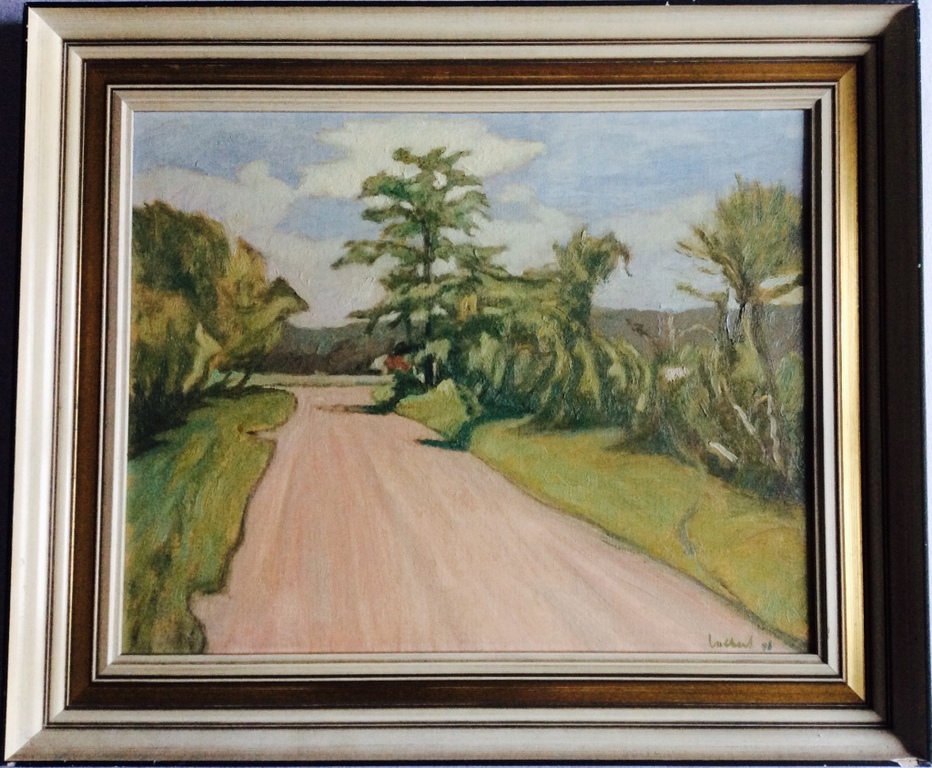 Meindert Volkers, 'Landschap' (Haaksbergen), olieverfschilderij verkocht voor € 56!