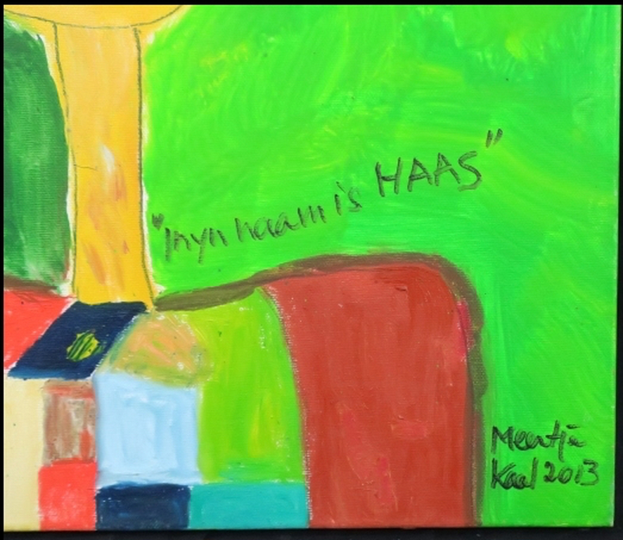 Meertje Kaal: Acryl op doek, Mijn naam is HAAS kopen? Bied vanaf 1!