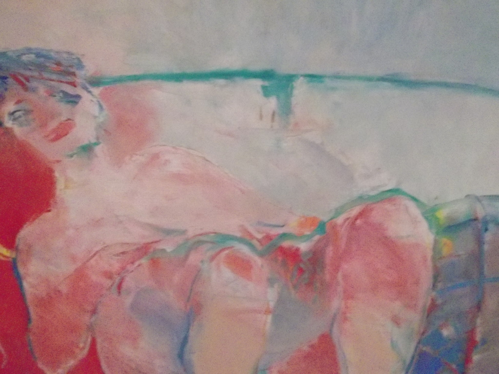 Acryl schilderij, naakt. Afmetingen 100 x 110 cm. Gesigneerd r.o. kopen? Bied vanaf 525!