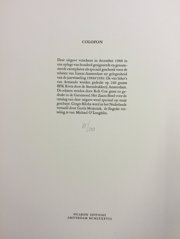 Armando: volledig portefolio met 4 ltho's en een gedicht van Goethe kopen? Bied vanaf 200!